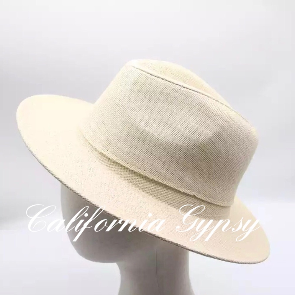 Western Boho Rancher Panama Burlap Hat - Picture 2 of 4